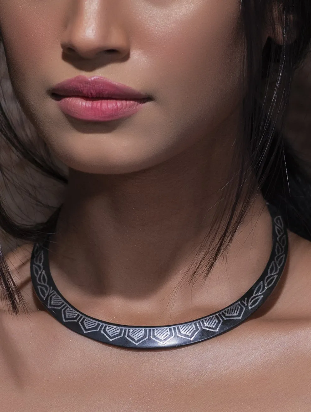 Exclusive Bidri Craft Choker With Pure Silver Inlay - Royal Charm