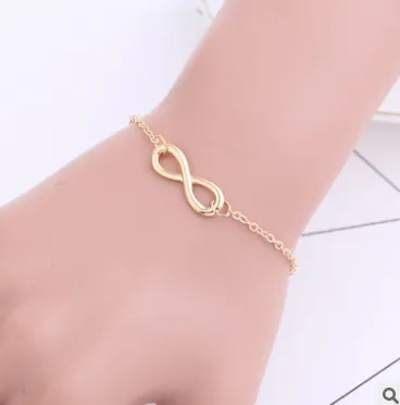 Fashion simple retro auspicious digital personality 8 word bracelet