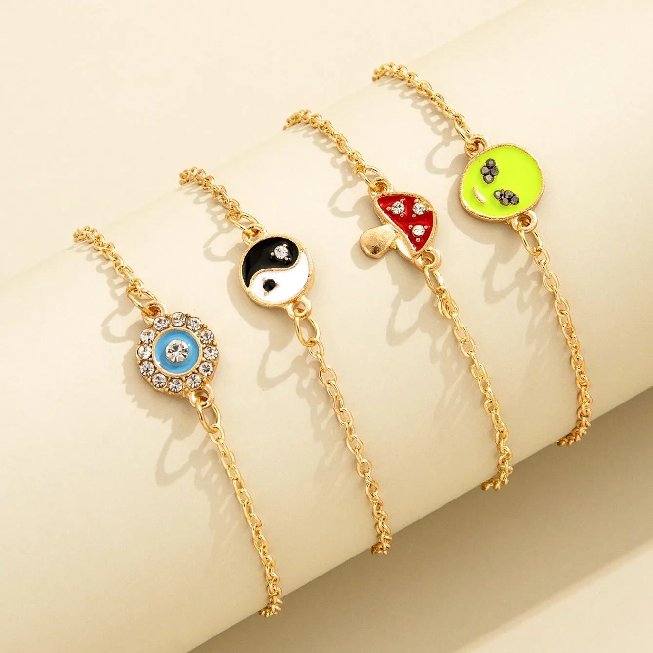 Four-Piece Simple Alloy Bracelet