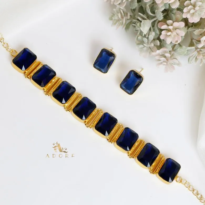 Gayal Glossy Square Choker With Stud