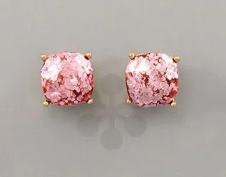 Glitter Square Studs