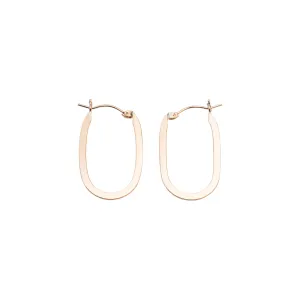 Gold Filled Flat Oval Hoops