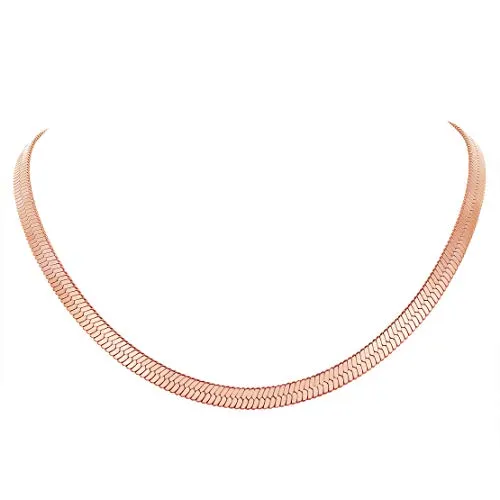 Gold Filled / Rhodium Filled Herringbone Chain Necklace