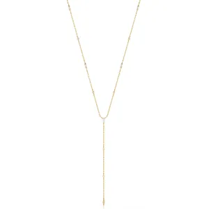 Gold Sparkle Point Y Necklace