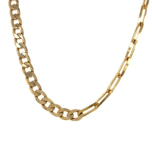 Half Paperclip Half Cuban Chain Necklace