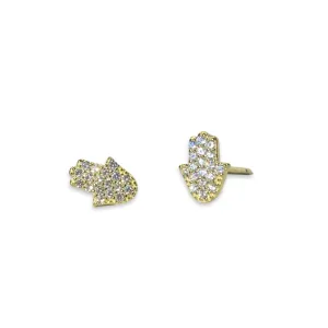 Hamsa Small Sparkle Studs