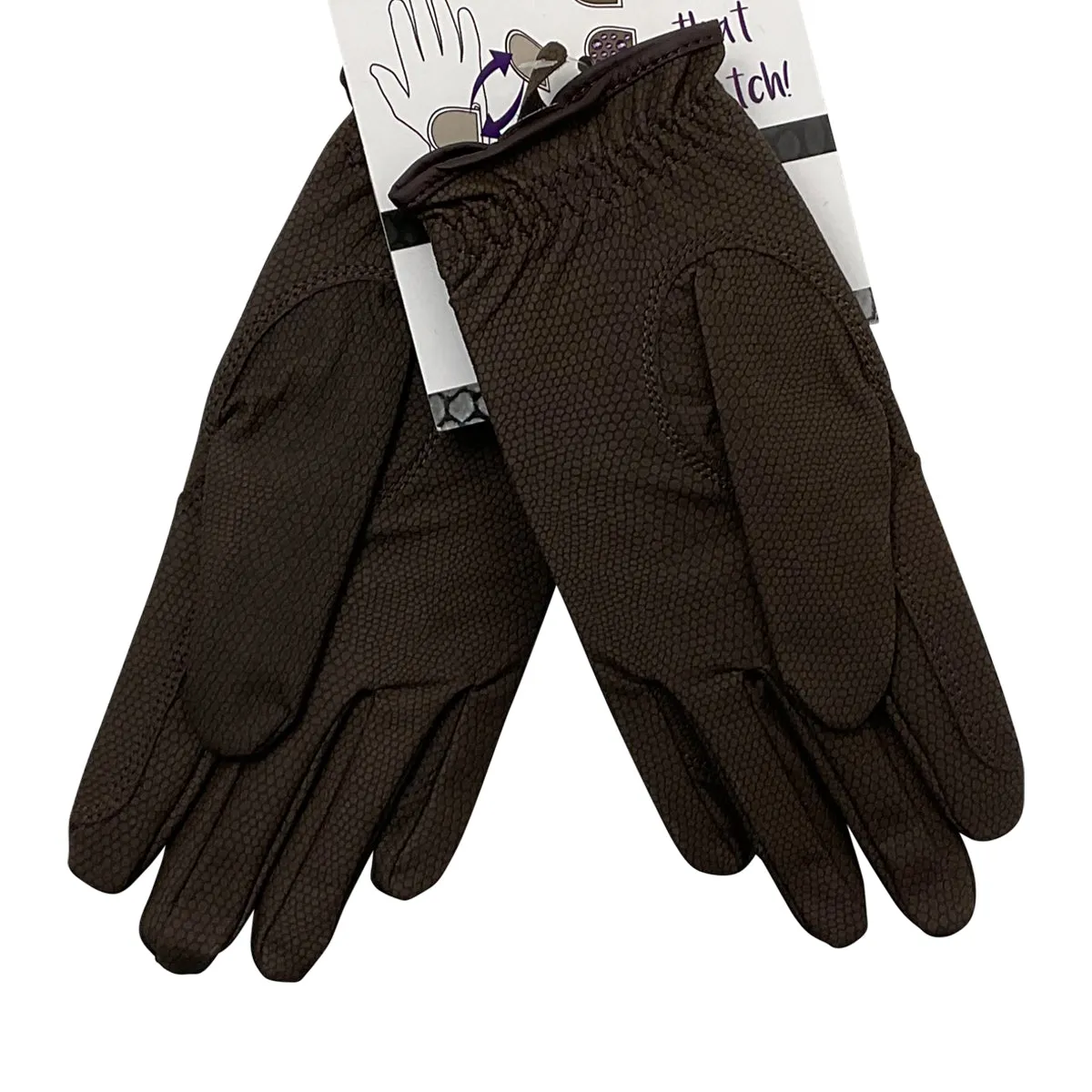 Haukeschmidt Touch of Gloves in Brown/Brown Studs and Crystals - Women's 6.5