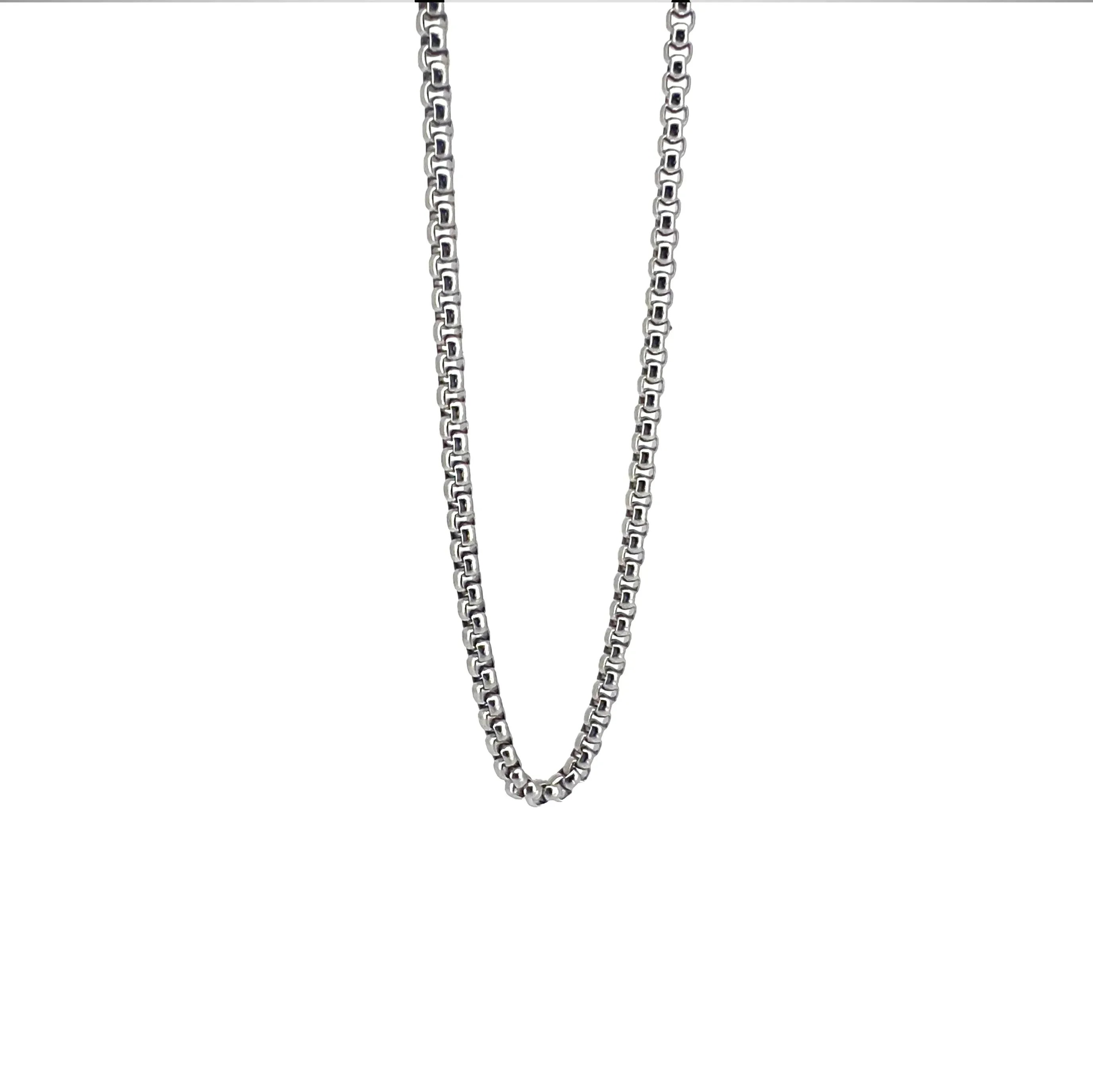 Johnny Silver-tone Box Chain Necklace