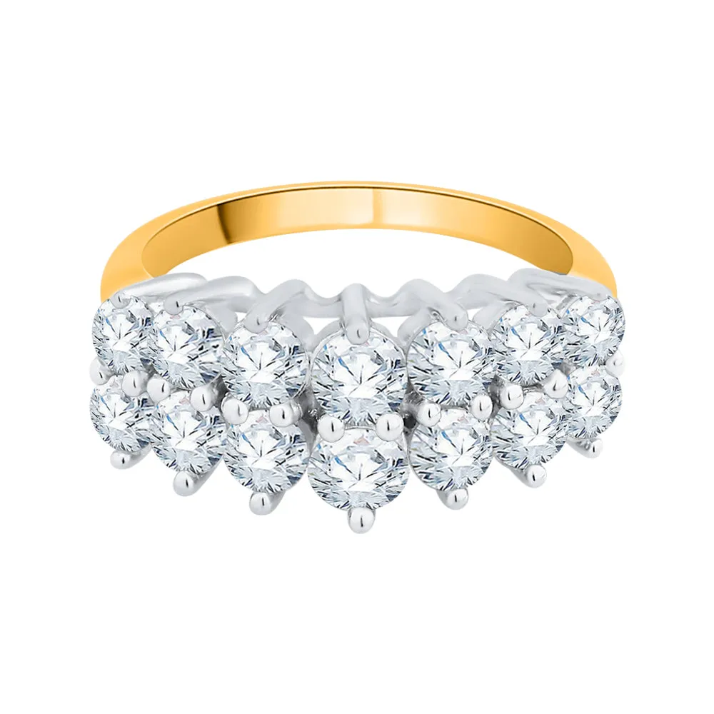 KATARINA 2 cttw Two Row Diamond Anniversary Ring