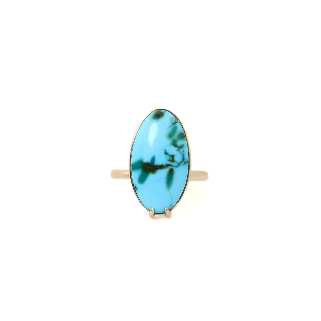 Kelp Bloom Kingman Turquoise Vanity Ring