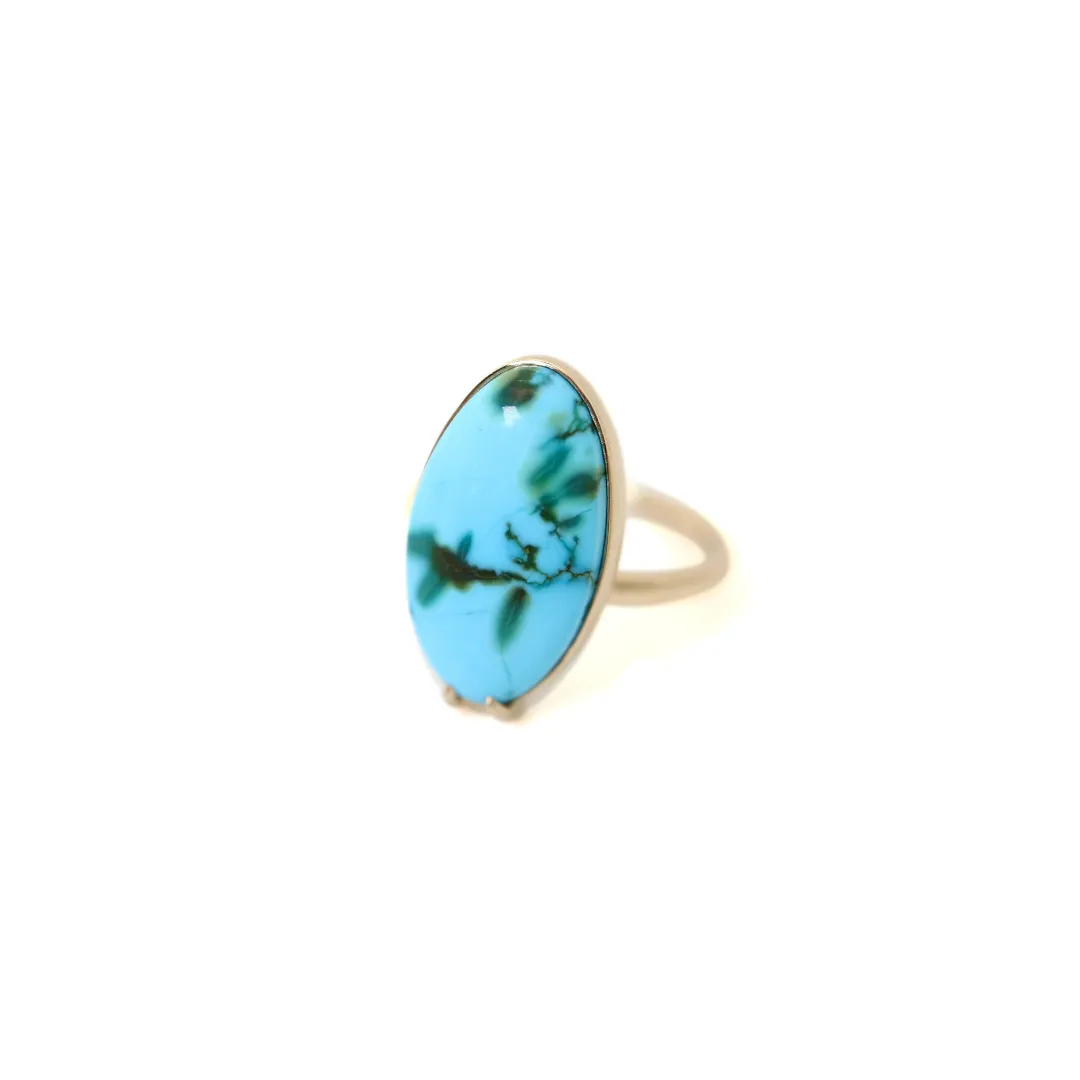 Kelp Bloom Kingman Turquoise Vanity Ring