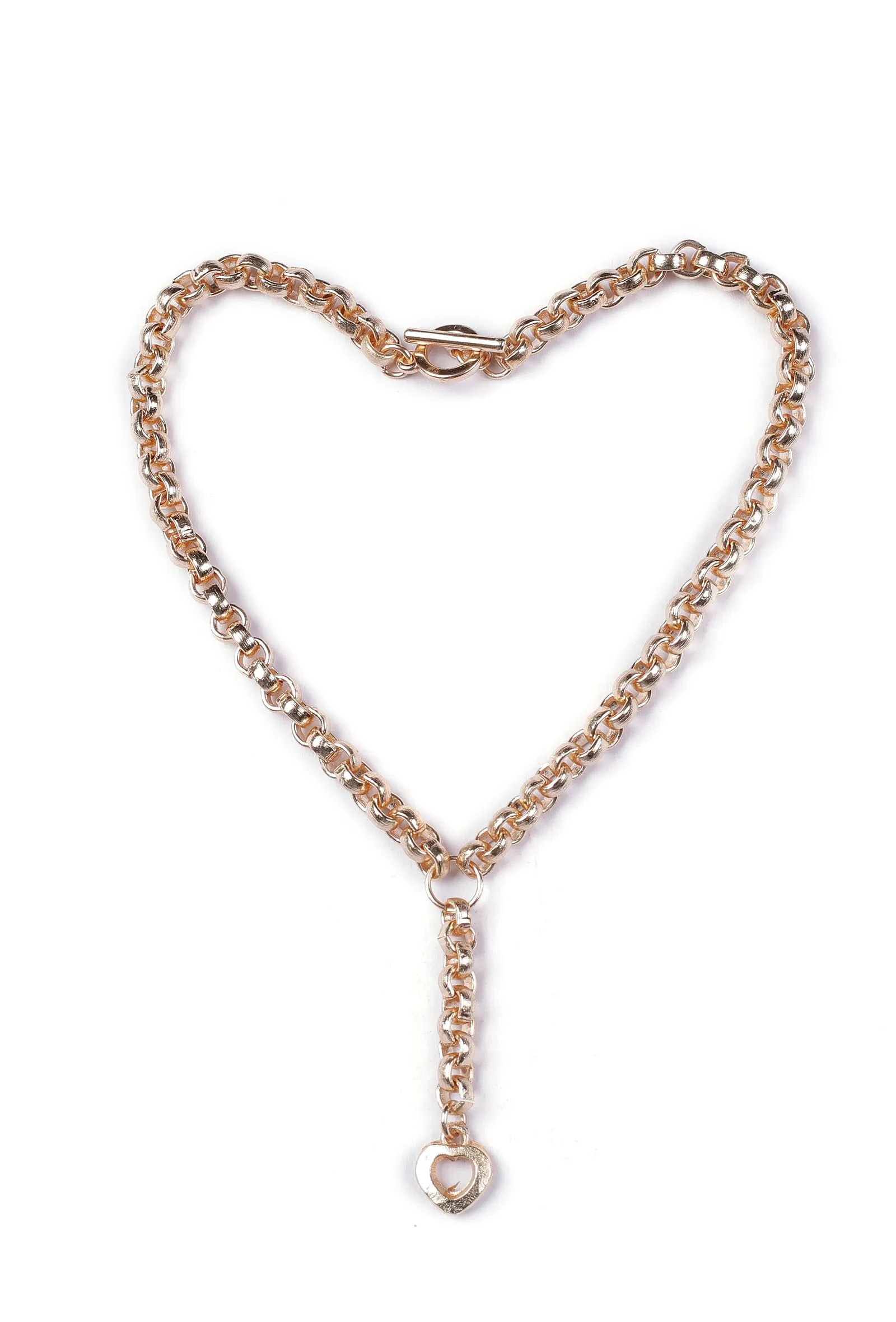 Kisha Twisted Gold Chain Brass Necklace