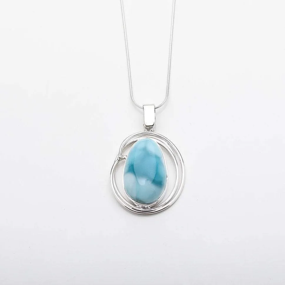 Larimar Oval Pendant Génesis