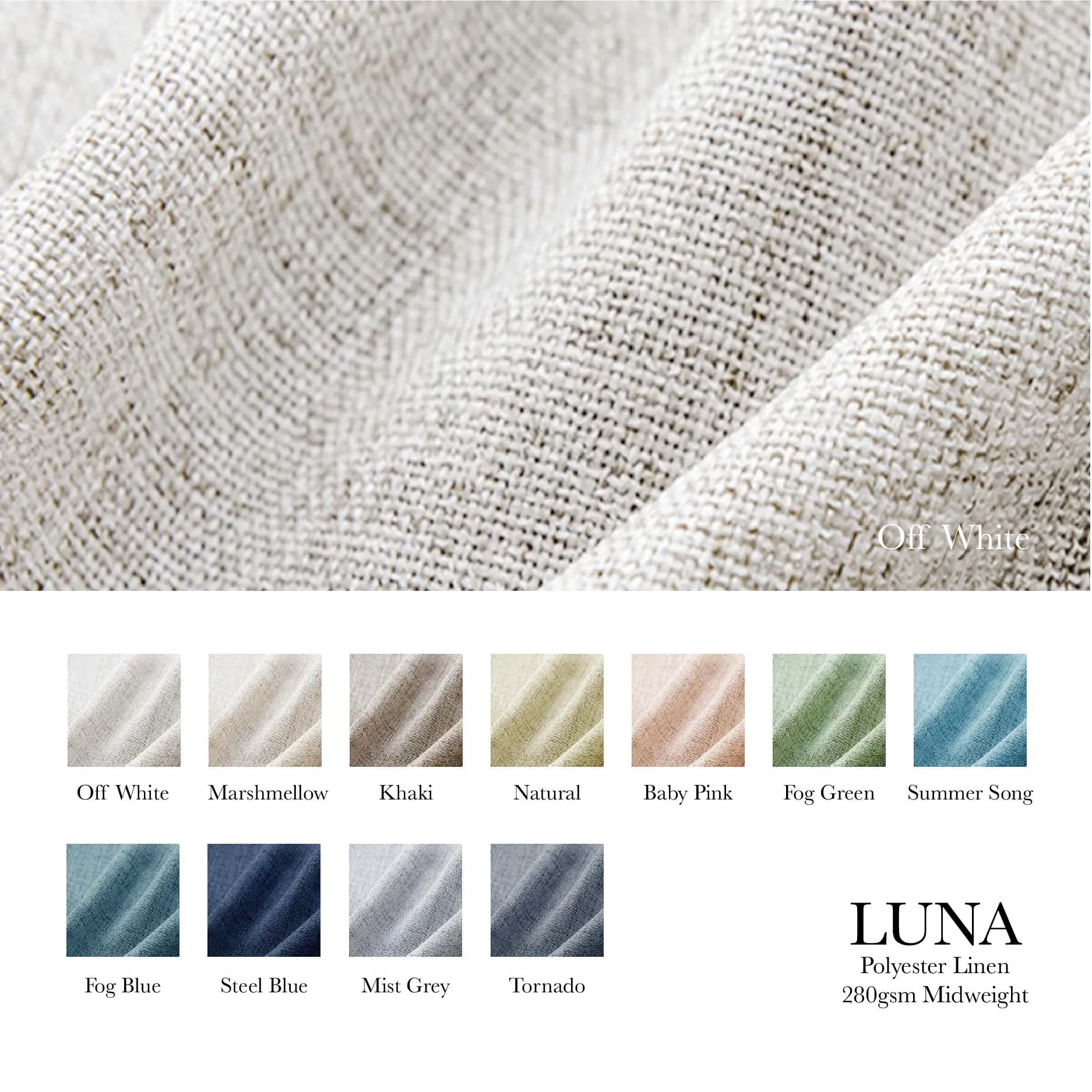 Luna Linen Curtain Pinch Pleat