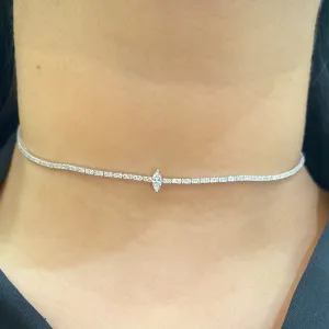 Marquise Diamond Tennis Choker