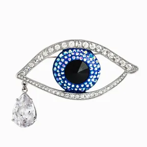 Medium Crystal Eye Brooch