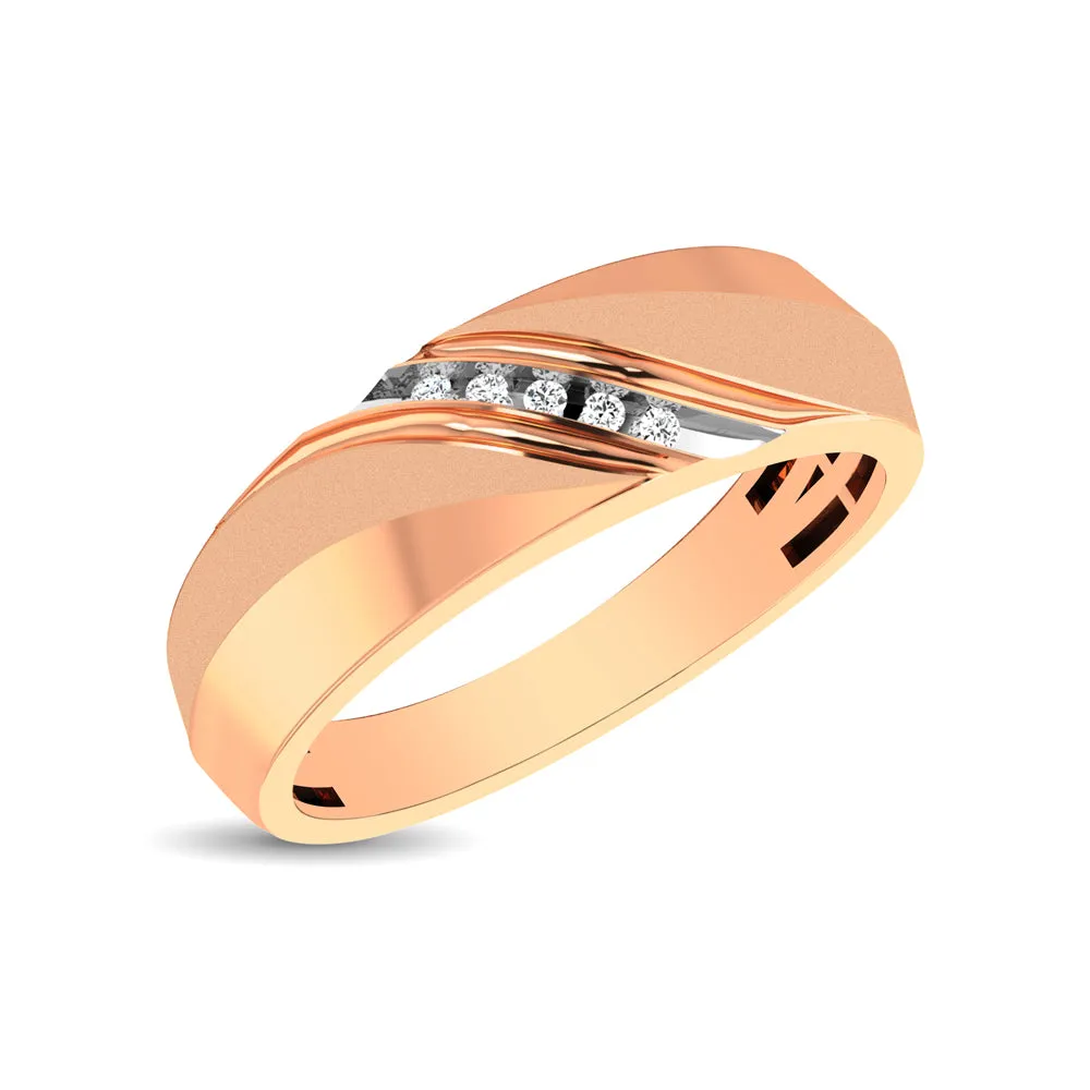 Men's 1/20 Ctw. Diamond Wedding Band in 10K Rose Gold