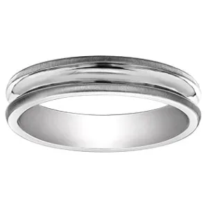 MEN'S WHITE GOLD WEDDING BAND