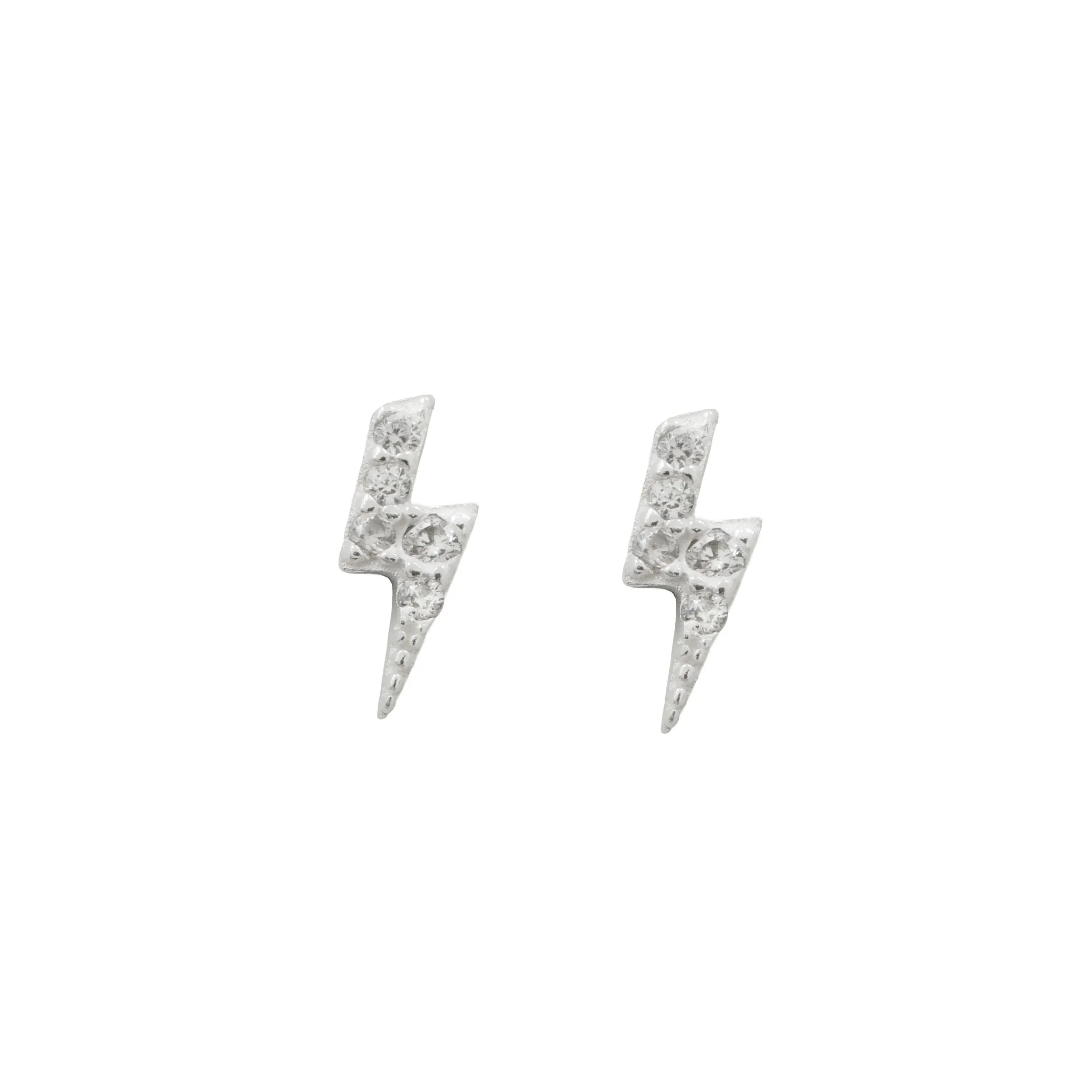 Mini CZ Lightning Bolt Studs