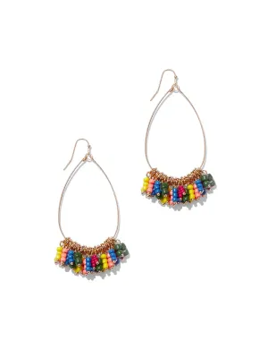 Multicolor Beaded Drop Earring