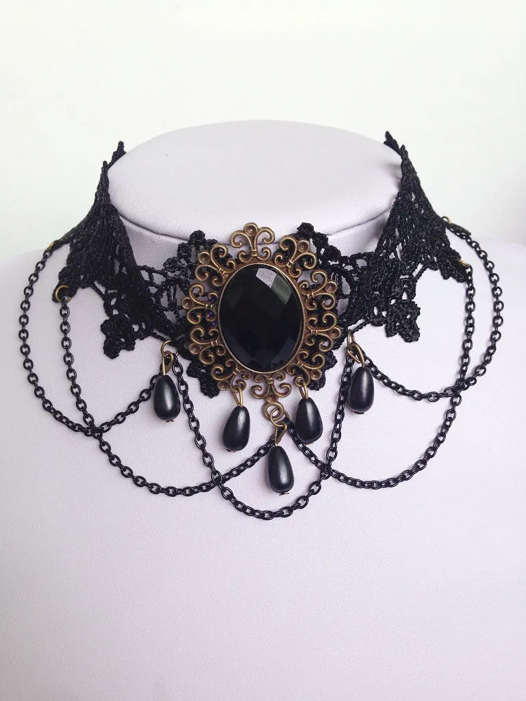 Mystical Lace Choker Necklace with Gothic Vibes - Wholesale Deal