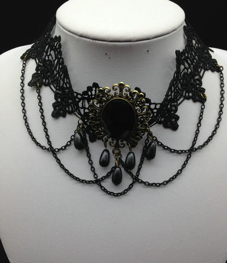 Mystical Lace Choker Necklace with Gothic Vibes - Wholesale Deal