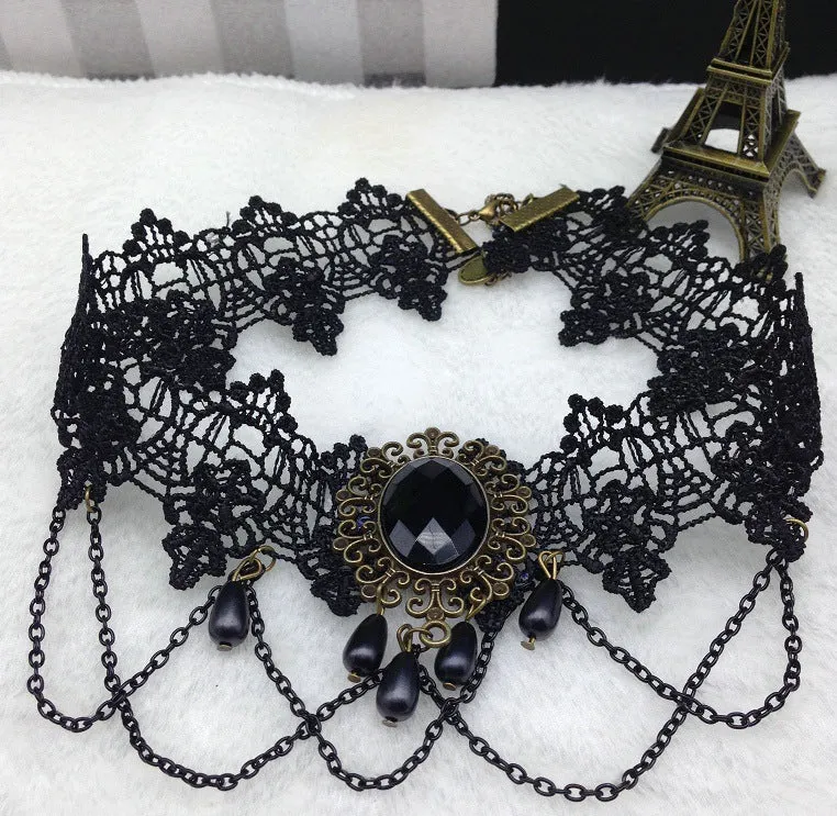 Mystical Lace Choker Necklace with Gothic Vibes - Wholesale Deal