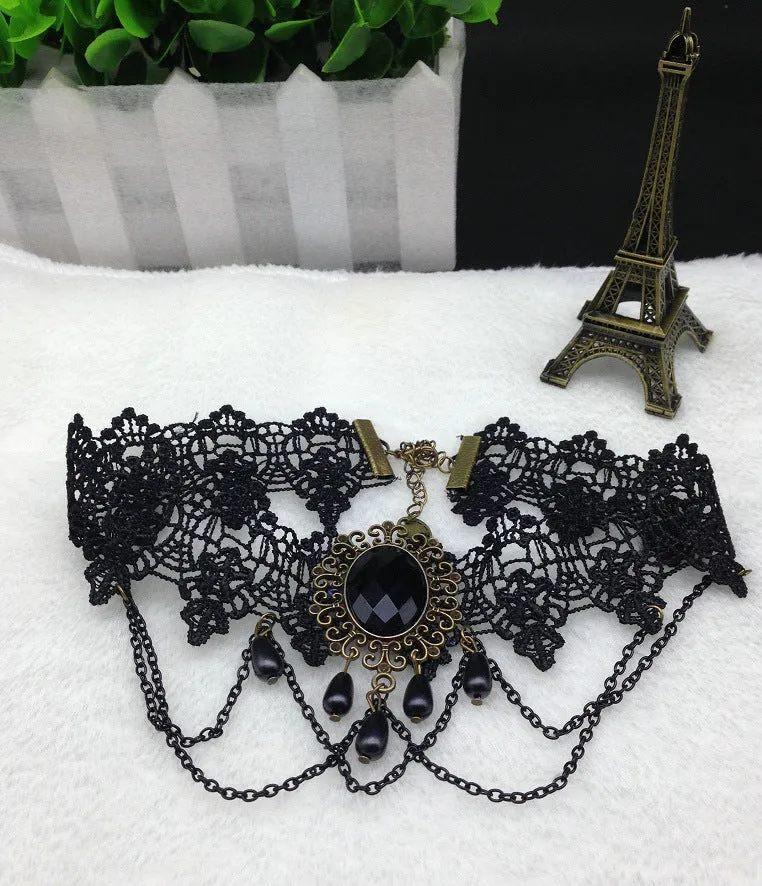 Mystical Lace Choker Necklace with Gothic Vibes - Wholesale Deal