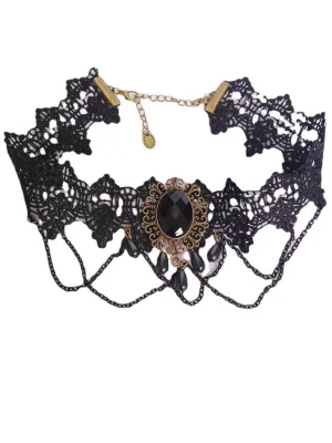 Mystical Lace Choker Necklace with Gothic Vibes - Wholesale Deal