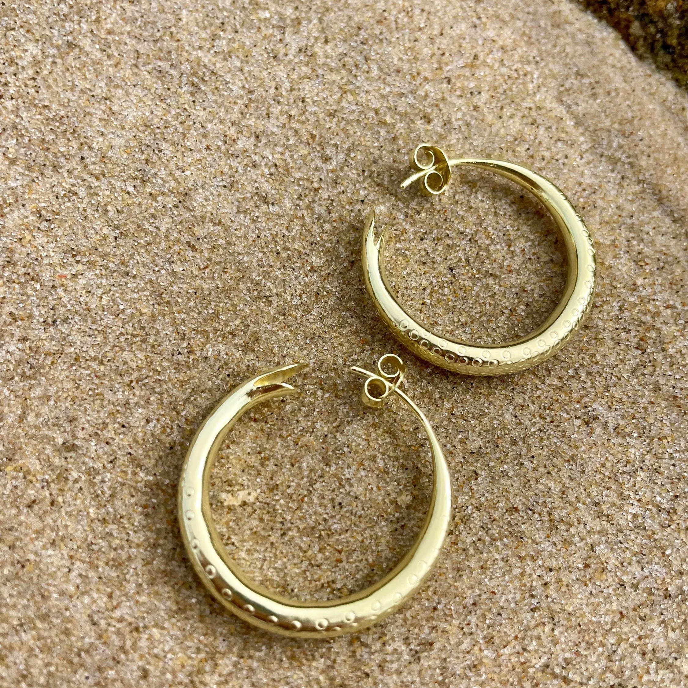 Ouroboros Gold Hoops