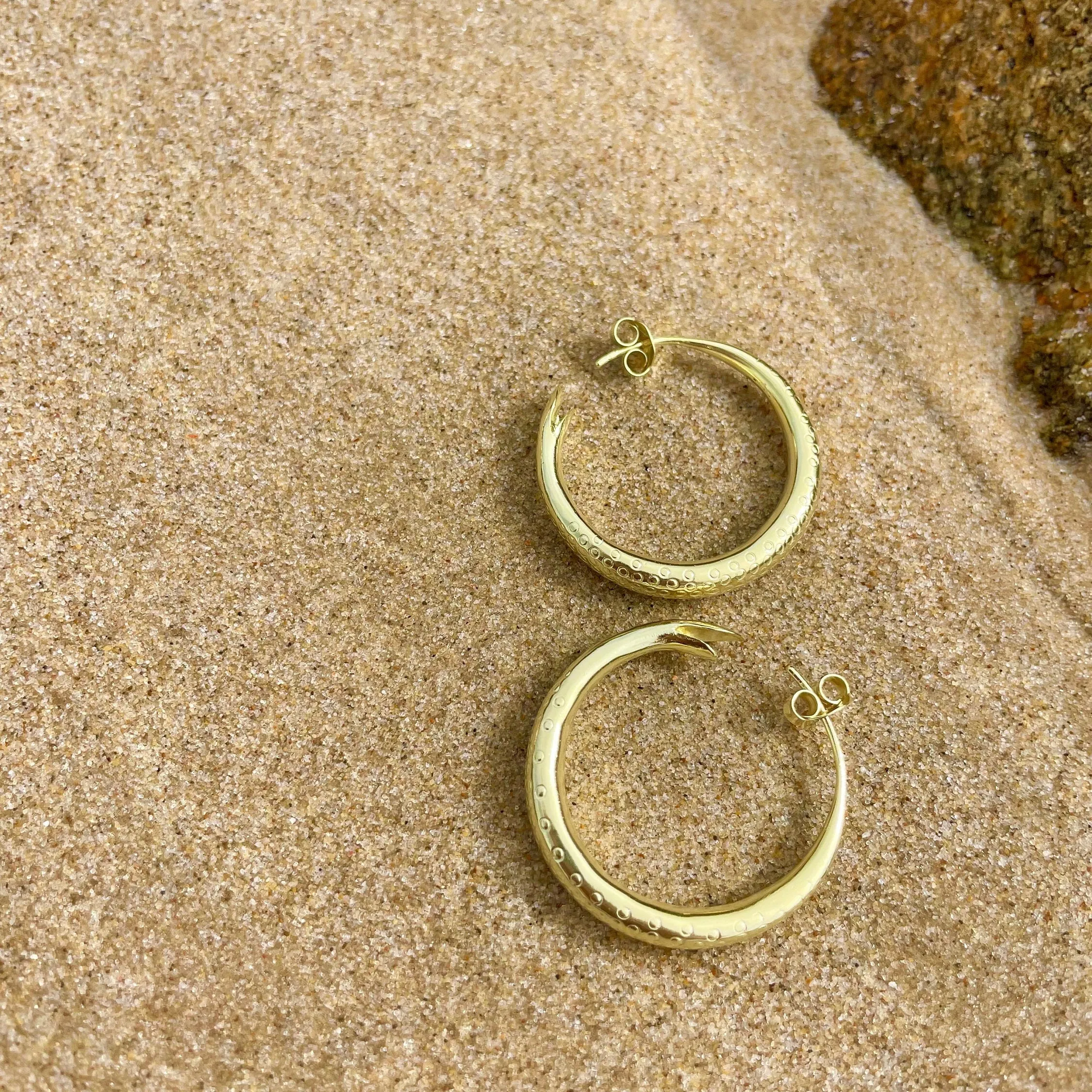 Ouroboros Gold Hoops