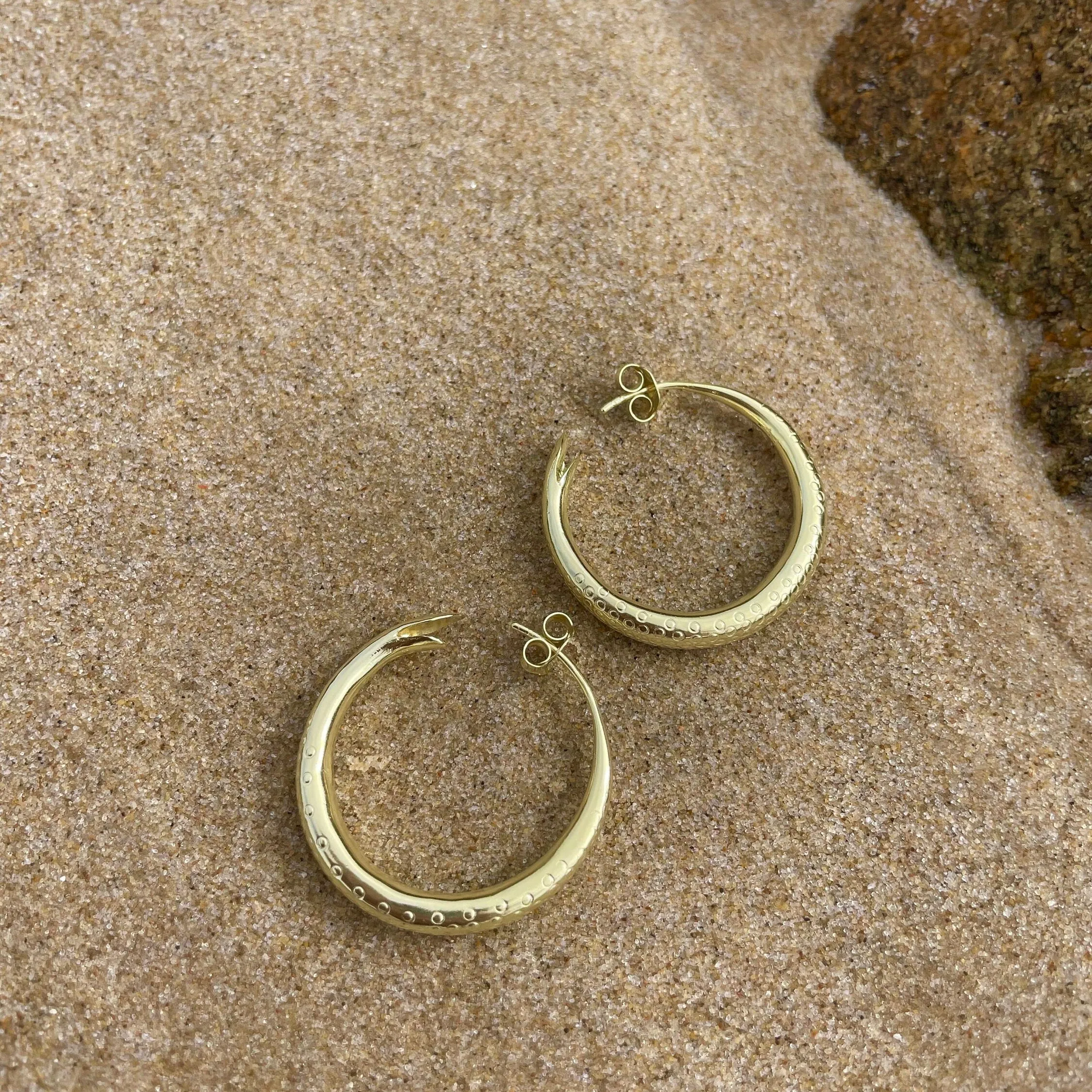 Ouroboros Gold Hoops