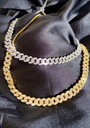 Pavé Chain Link Choker Necklace