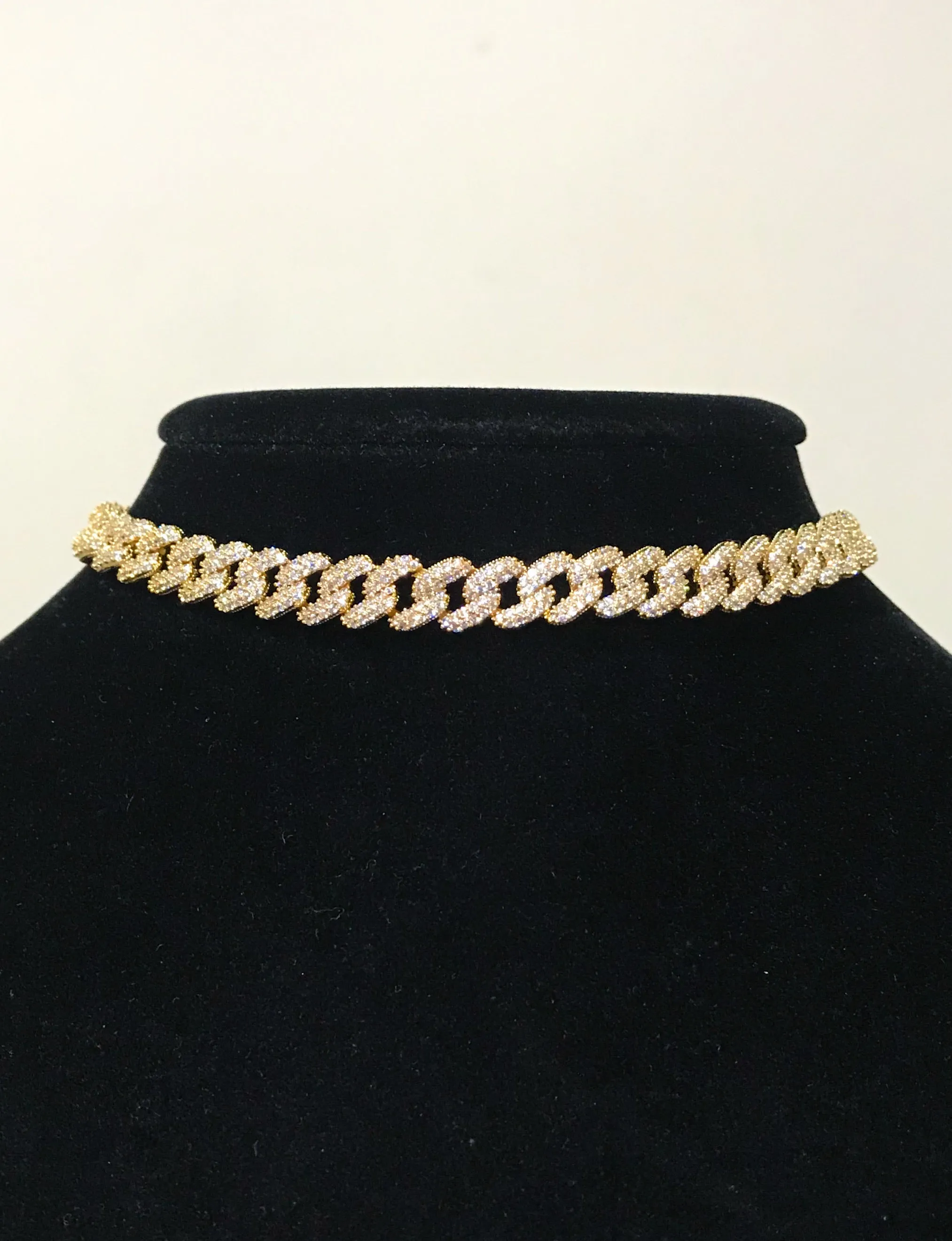 Pavé Chain Link Choker Necklace