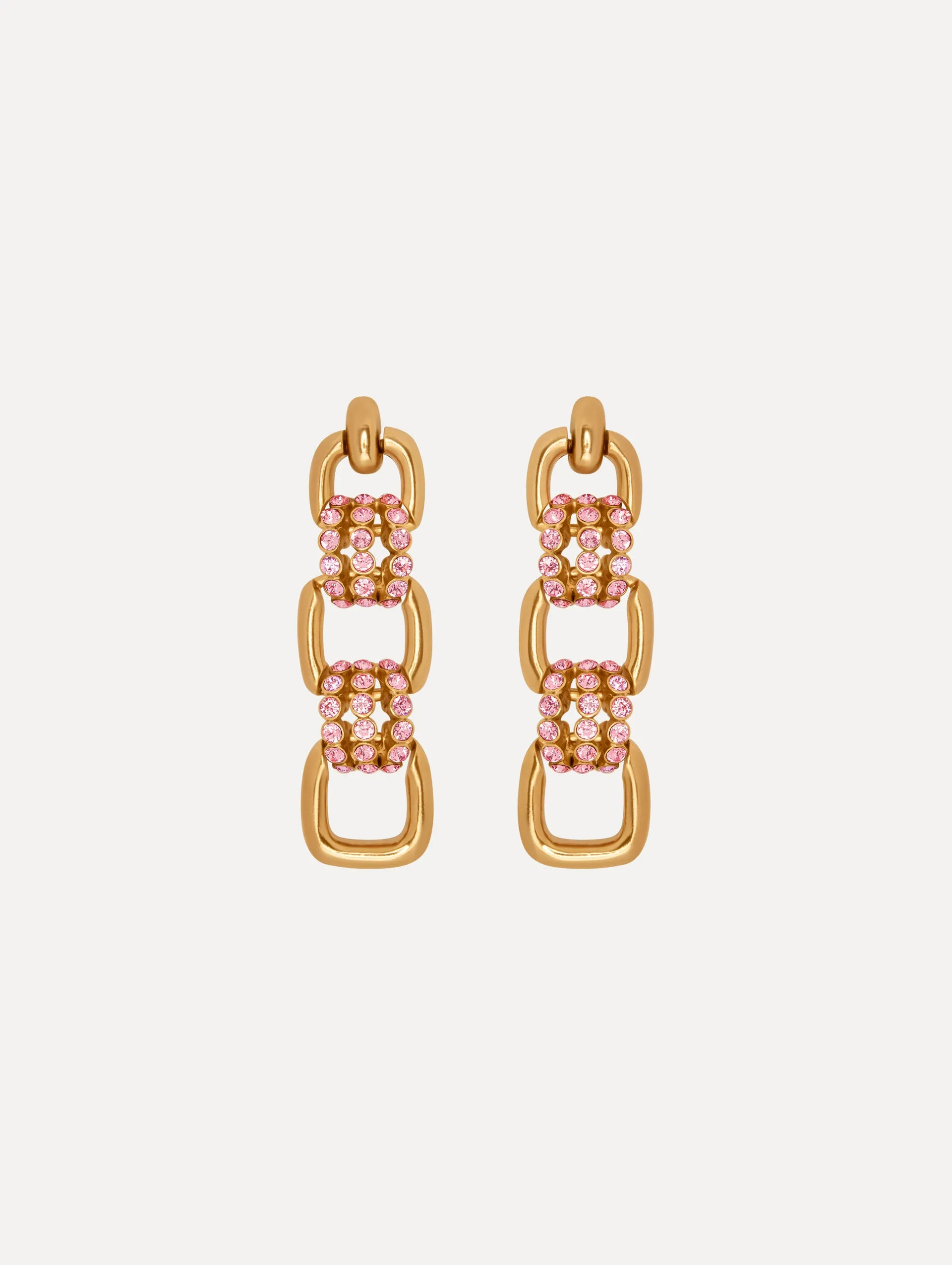 Pavé Link Drop Earrings