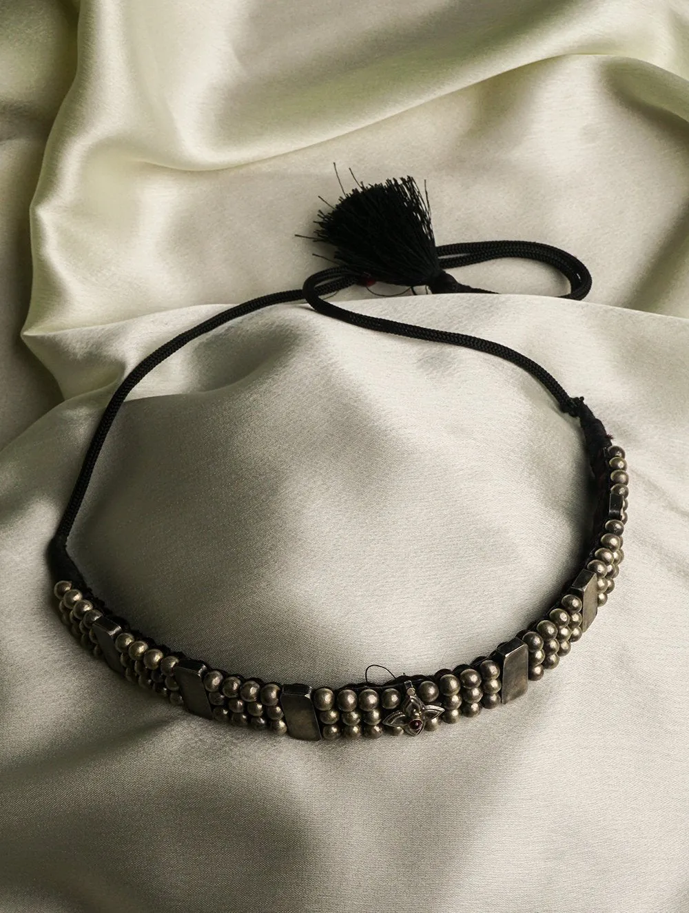 Pure Silver Traditional Maharashtrian Choker - Belpan Thushi