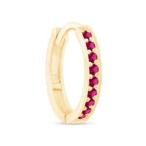 Ruby Cartilage Hoop Earring