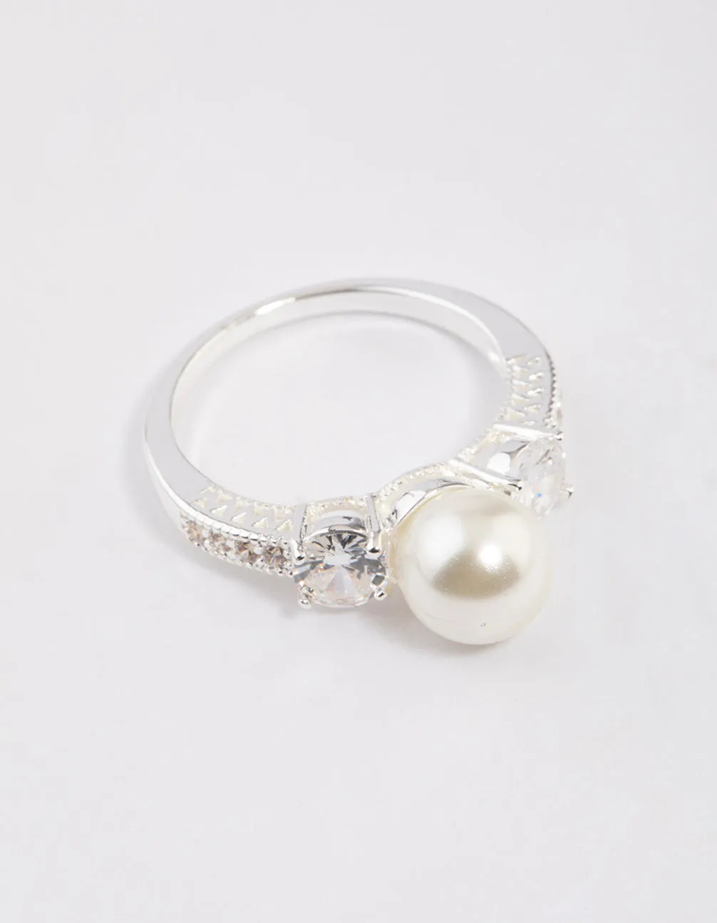 Silver Plated Enchanting Pearl Ring