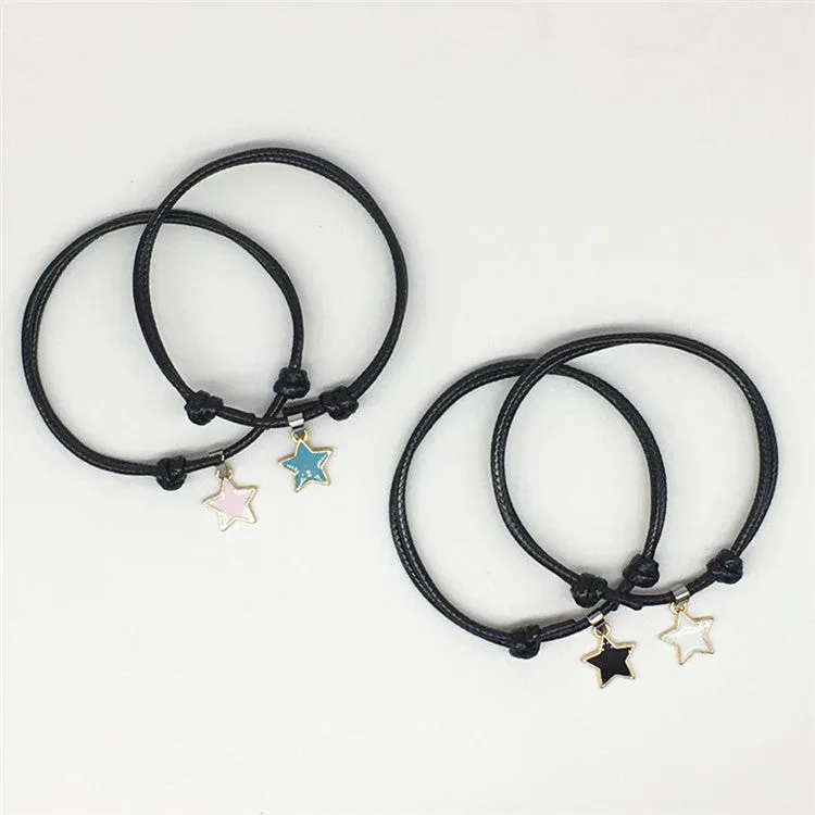 Simple couple of oil dripping star bracelet