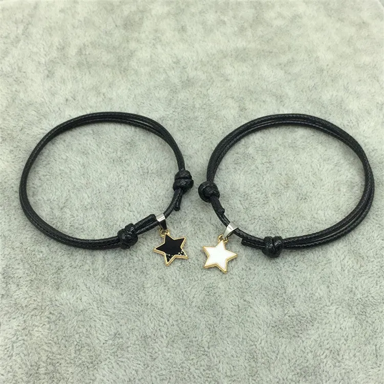 Simple couple of oil dripping star bracelet