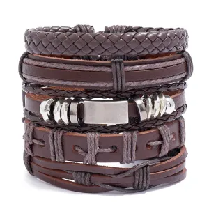 Simple Diy Combination Set Leather Bracelet