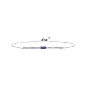 Simple Sapphire and Diamond Bracelet