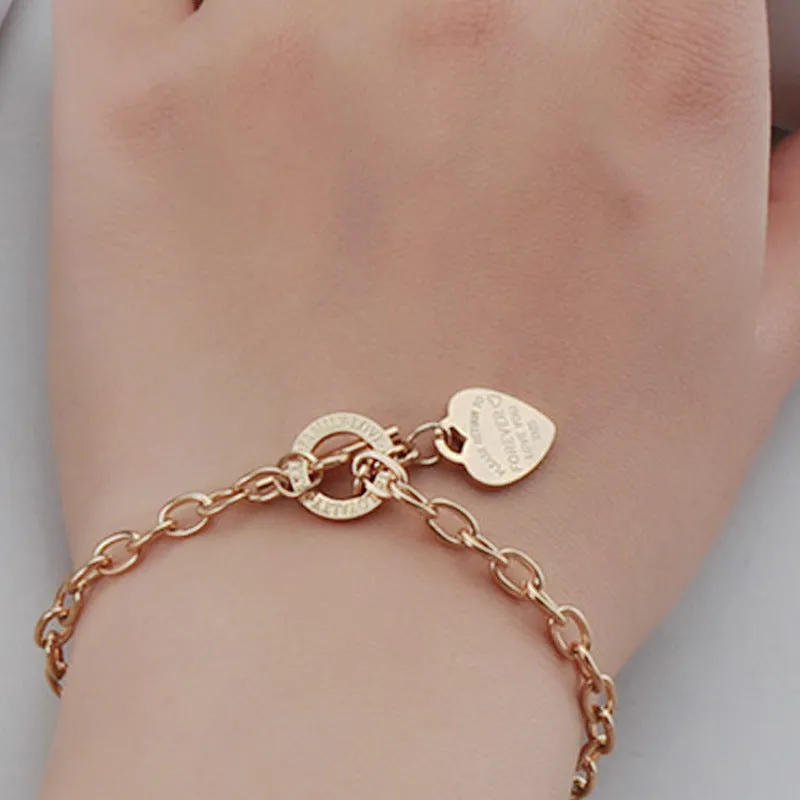 Simple Style Geometric Women's Simple Heart Bracelet