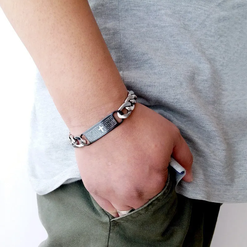 Simple titanium steel bracelet