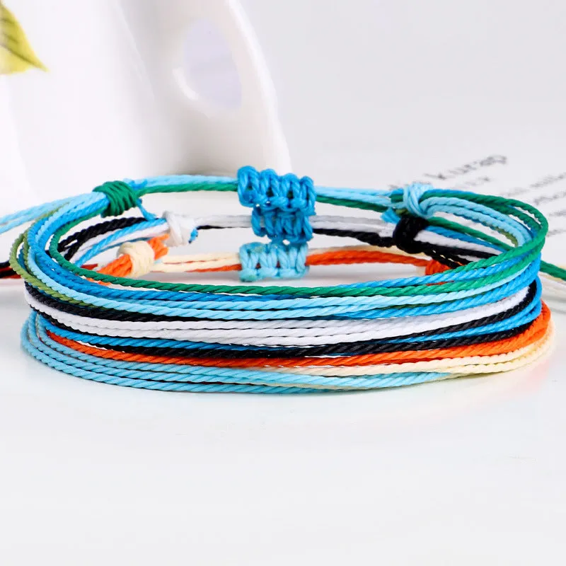 Simple waterproof wax thread color cord