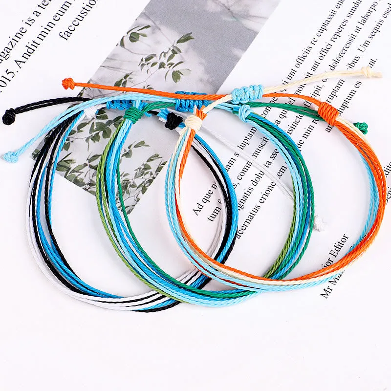 Simple waterproof wax thread color cord