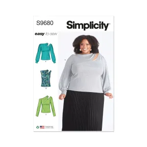 Simplicity Pattern S9680 Plus Size Top/Vest