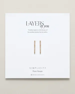 Simplicity Pave Hoop Earrings