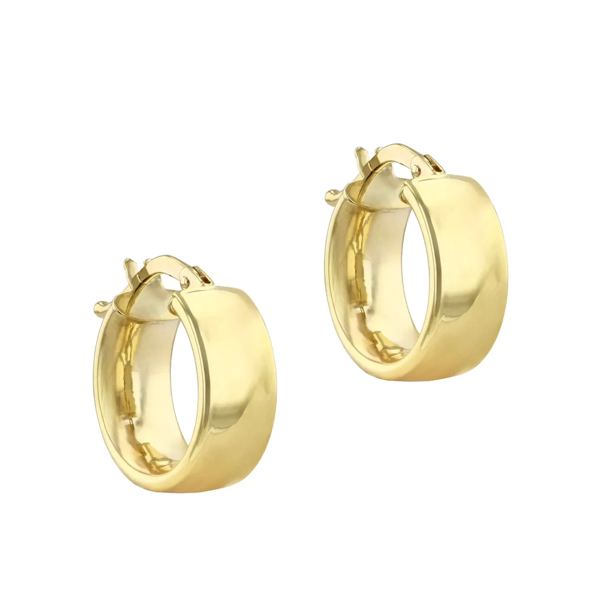 Soleil Collection 10mm Hoop Earrings | 9K Solid Yellow Gold