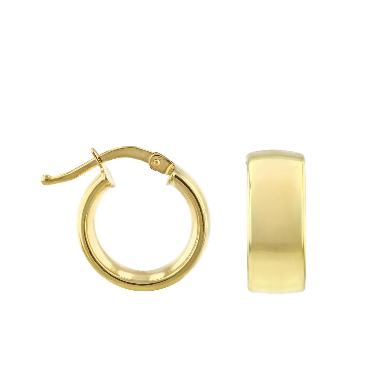 Soleil Collection 10mm Hoop Earrings | 9K Solid Yellow Gold